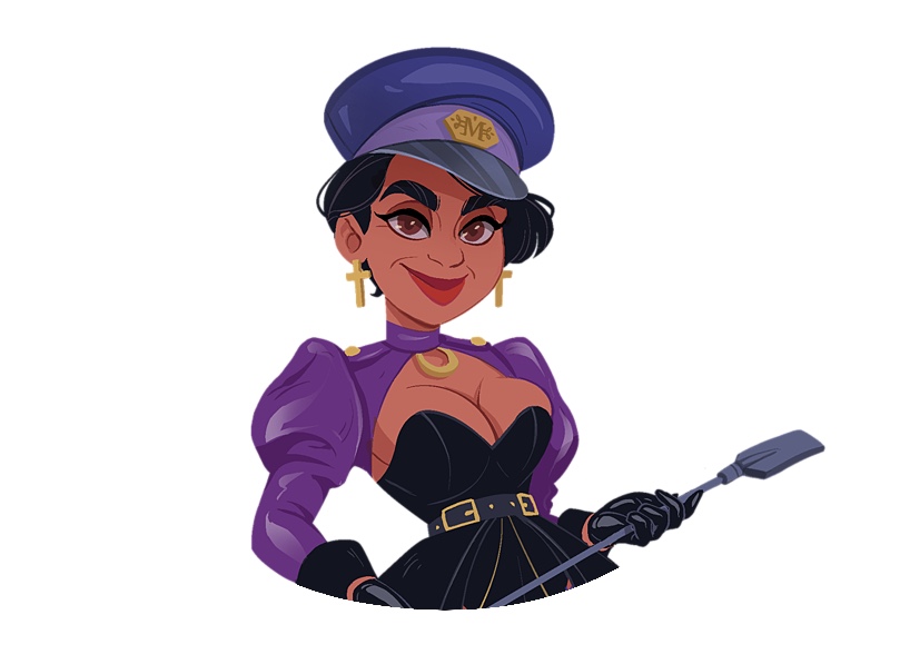 Dominatrix Drawn Character by kinky karrot