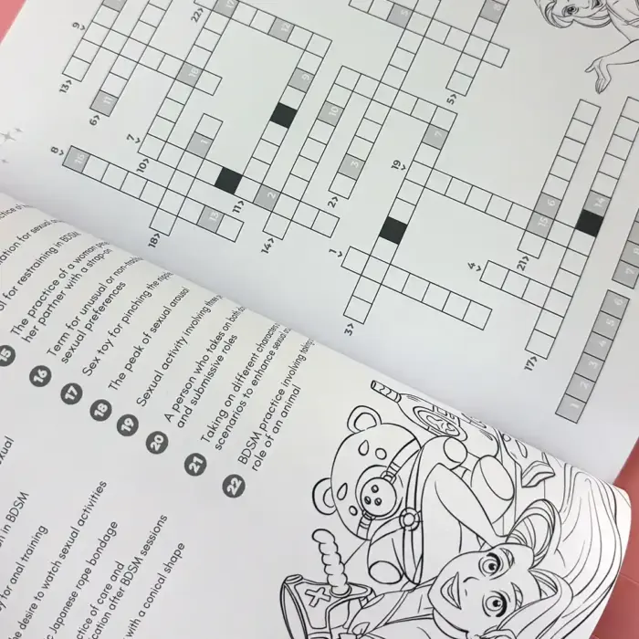 Sex education inside the adult puzzle book