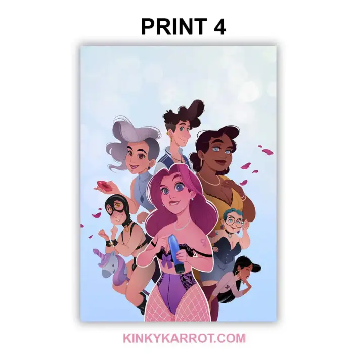 Kinky Karrot characters group shot – graphic novel art print