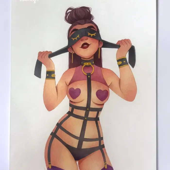 sensual original bdsm girl character art