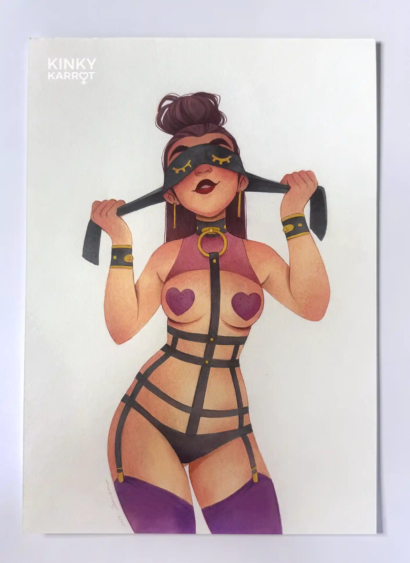 sensual original bdsm girl character art