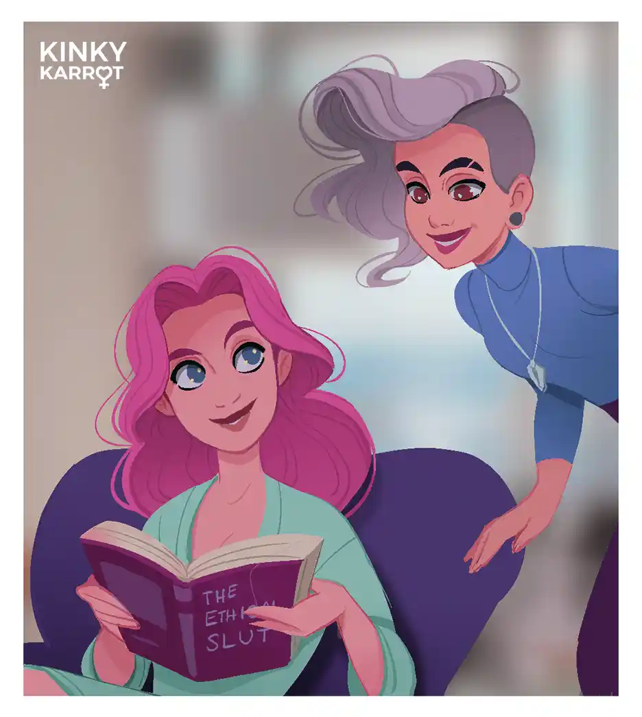 Comic Panel from the Kinky Karrot sex-positive comic universe