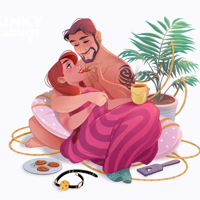 Couple Connection Portrait by Kinky Karrot celebrating aftercare