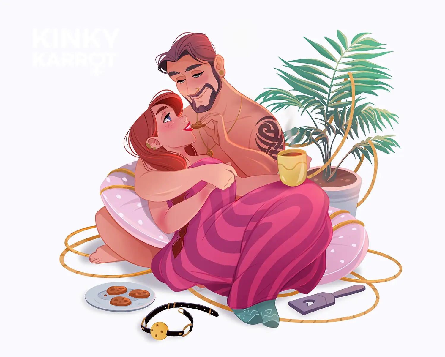 Couple Connection Portrait by Kinky Karrot celebrating aftercare