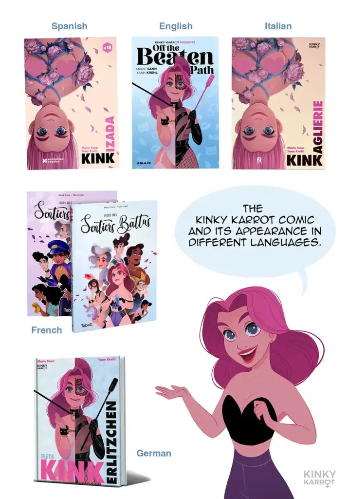 the kinky karrot graphic novels in all languages